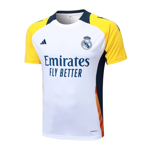 Maglia Formazione Real Madrid 24/25 Bianco Giallo